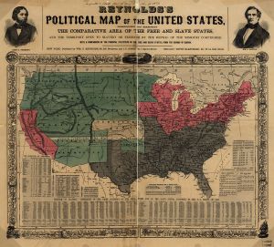 Political Map of the US, 1856 courtesy of Wikicommons